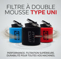 Filtre à air double mousse type UNI PE28