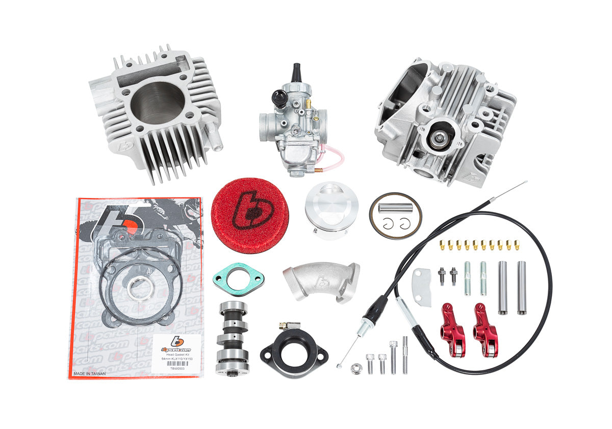 Gros Kit d'alésage TBparts V2 177-184 cm³ avec kit culasse TBparts V2 race roller rocker carburateur VM26 – YX160 ZS155