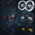 Paire de Jantes Supermotard 14 Pouces (Axe Ø15 mm)