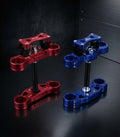 Paire de Tés de Fourche Réglables XFRONT V2 – Aluminium CNC (Rouge ou Bleu)